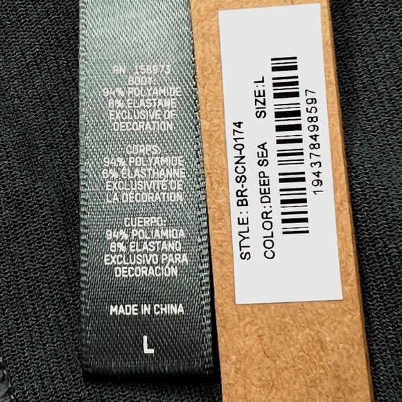 SKIMS Summer Mesh Scoop Bralette Deep Sea Womens Large - Picture 6 of 10